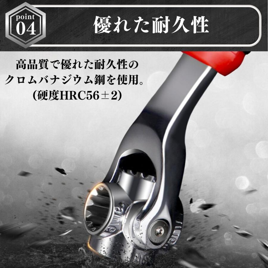万能レンチ ソケット ラチェット 六角 多機能 マルチ 360度回転 スパナ
