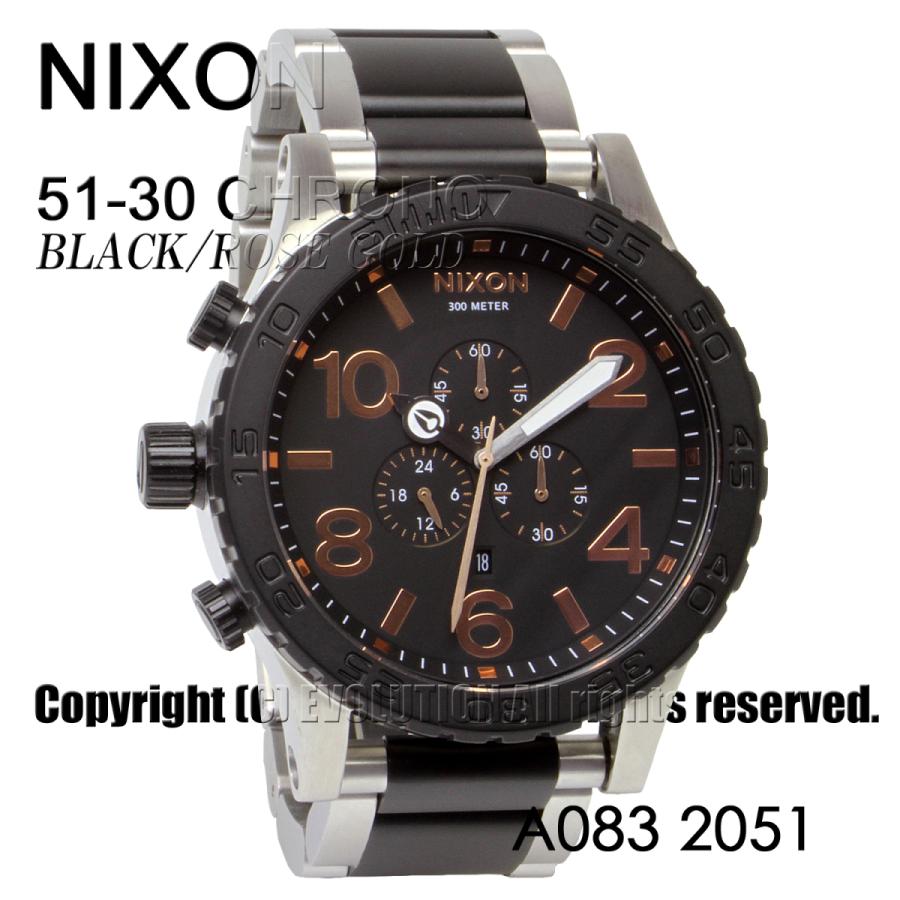 [ニクソン] NIXON 腕時計 51-30 CHRONO: BLACK/ROSE GOLD A083-2051-00 メンズ [並行輸入品]｜kmr