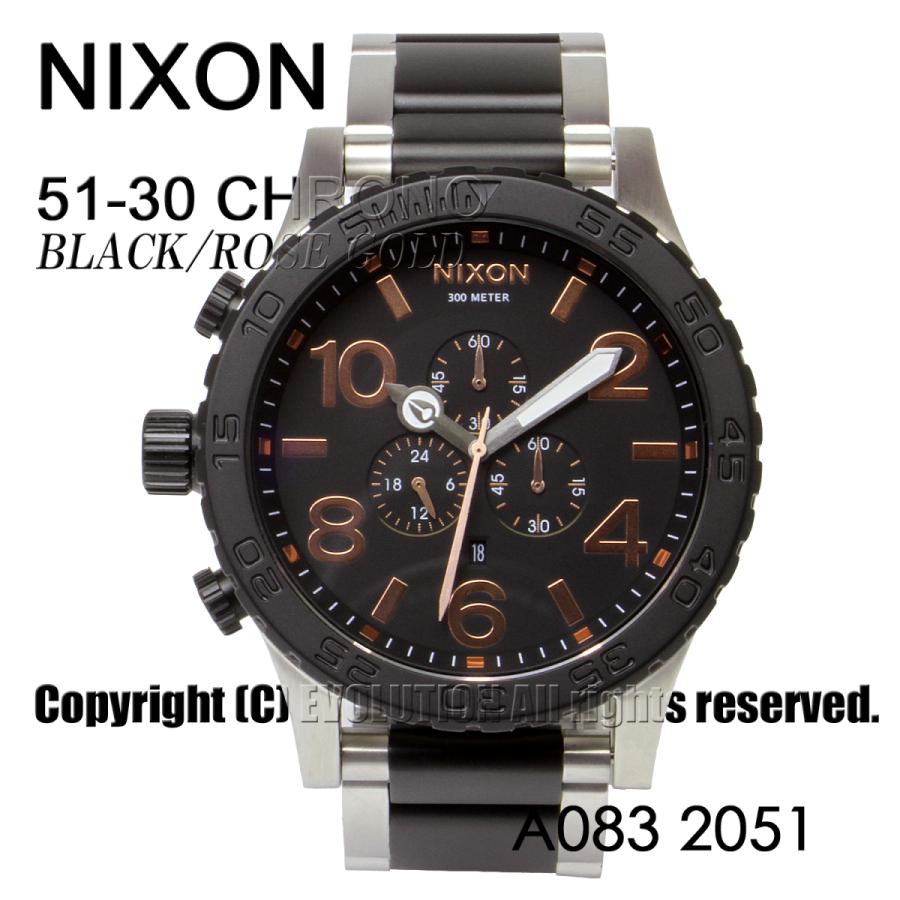 [ニクソン] NIXON 腕時計 51-30 CHRONO: BLACK/ROSE GOLD A083-2051-00 メンズ [並行輸入品]｜kmr｜03