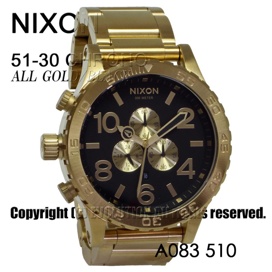 ニクソン] NIXON 腕時計 51-30 CHRONO: ALL GOLD/BLACK A083-510-00
