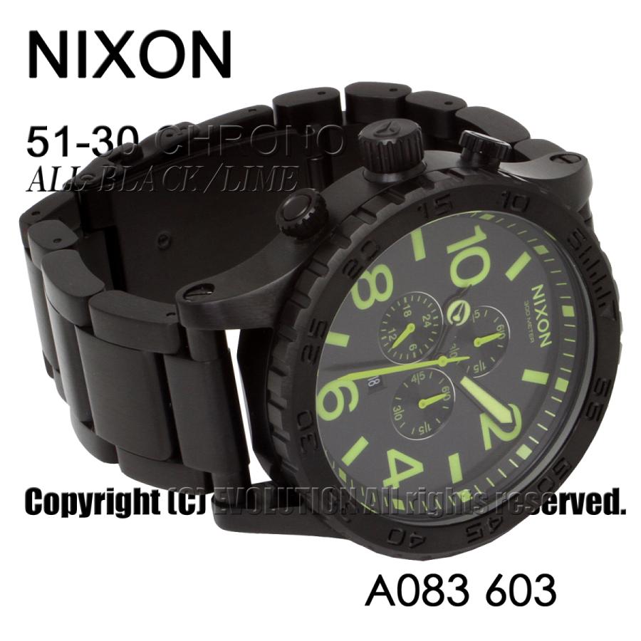 [ニクソン] NIXON 腕時計 51-30 CHRONO: ALL BLACK/LIME A083-603-00 メンズ [並行輸入品]｜kmr｜04