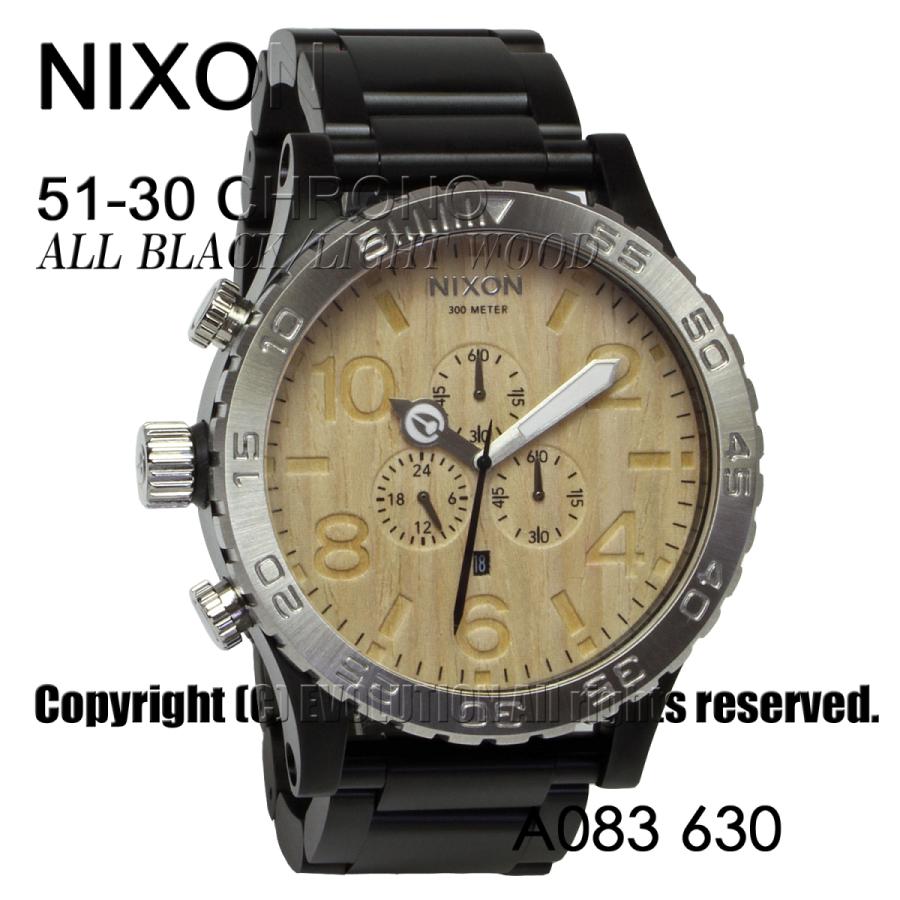 NIXON [ニクソン] 腕時計 [並行輸入品] メンズ A083-630-00 WOOD BLACK/LIGHT ALL CHRONO: 51-30 腕時計 「かわいい～！」