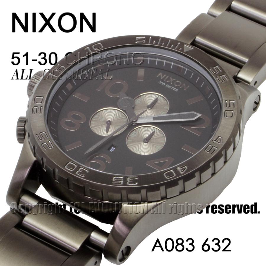 ニクソン NIXON A083-632 クロノグラフ オールガンメタル