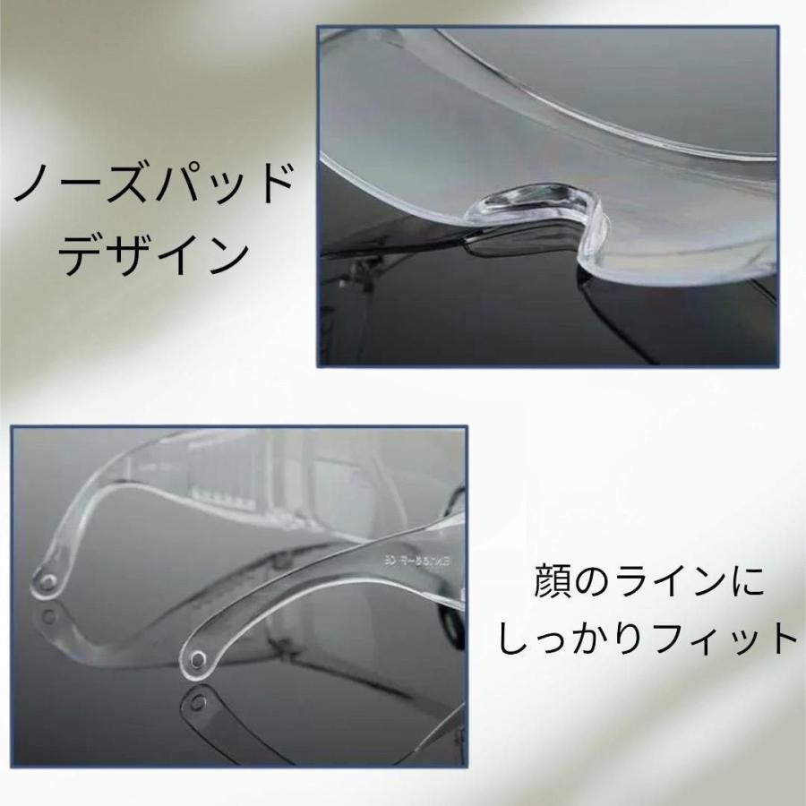 保護メガネ ゴーグル 透明 クリア 軽量 防風 防飛沫 作業用 保護