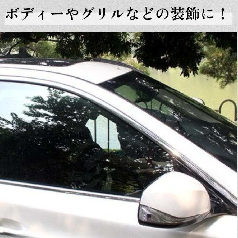 メッキモール 車 バンパー ドア ボディ 幅15mm×14m シルバー