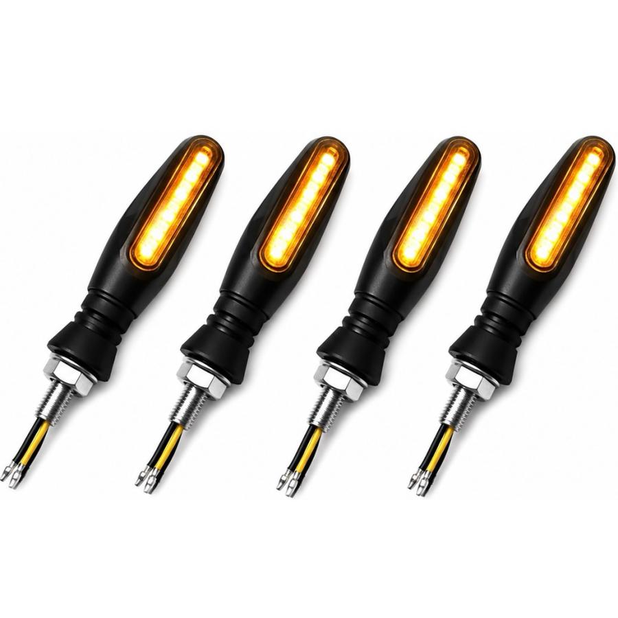 流れる LED シーケンシャルウィンカー 4個セット 12V バイク 汎用 高