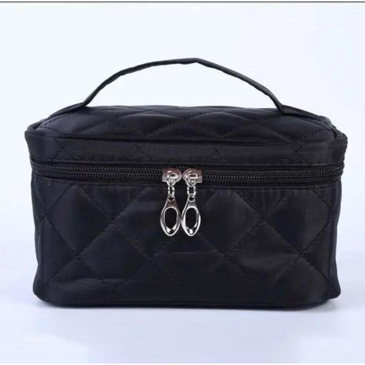 メイクポーチ 人気のバニティポーチ ブラック 折りたたみ可 化粧ポーチ