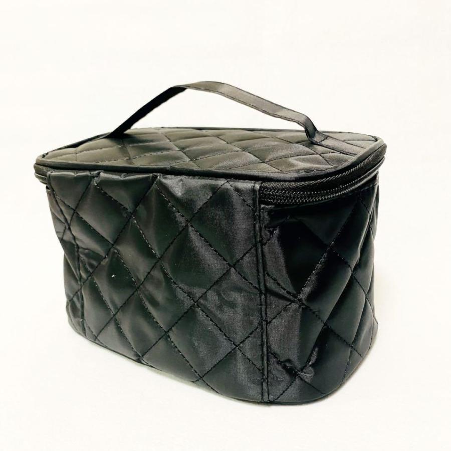 メイクポーチ 人気のバニティポーチ ブラック 折りたたみ可 化粧ポーチ