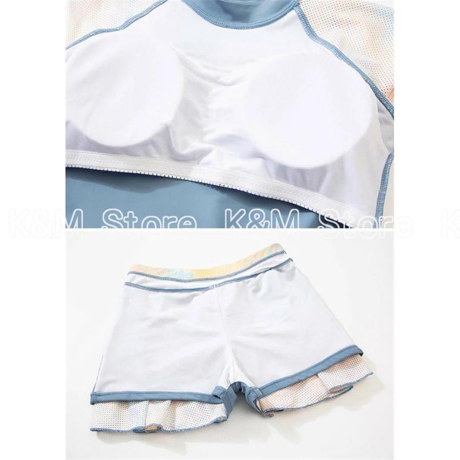 水着 体型カバー オトナ女子 セパレート ピンク ブルー 中学生 高校生 夏 水泳服 海水浴 オトナ女子 おしゃれ 露出控えめ お尻 カバーアップ やせて見える 休暇 |  | 06