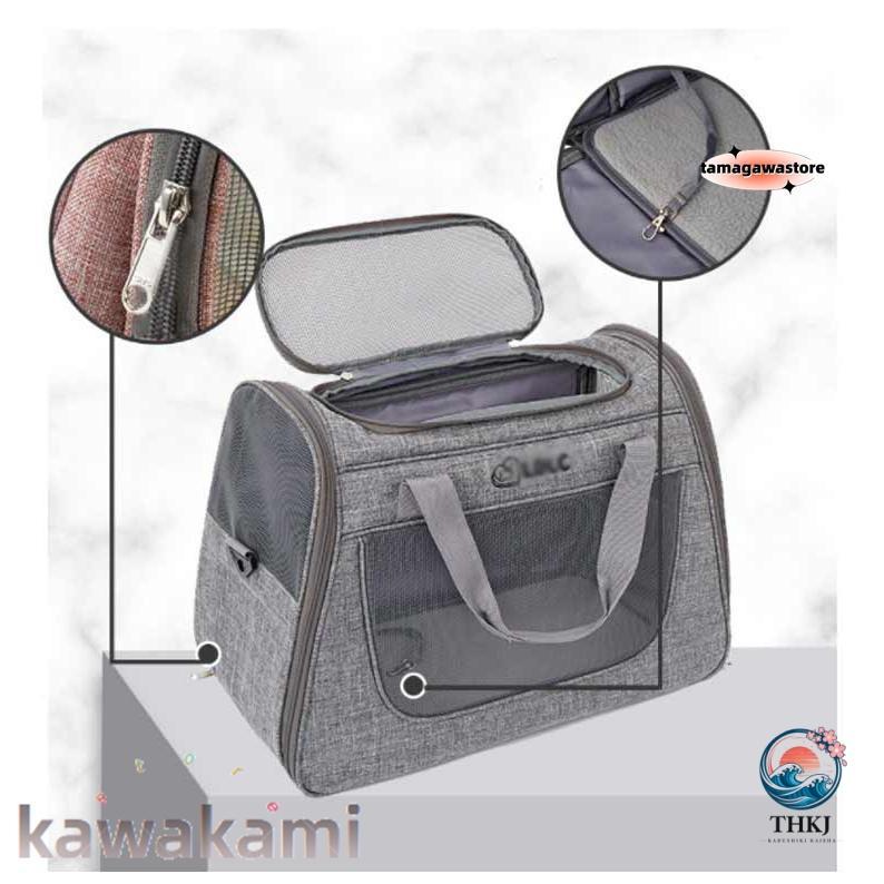 ペットキャリー キャスター付き 犬 小型犬 中型犬 猫 持ち手 ペットキャリーバッグ THKJ カート 手提げ キャリーリュック 折り畳み お手入れ簡単 設置簡単の画像