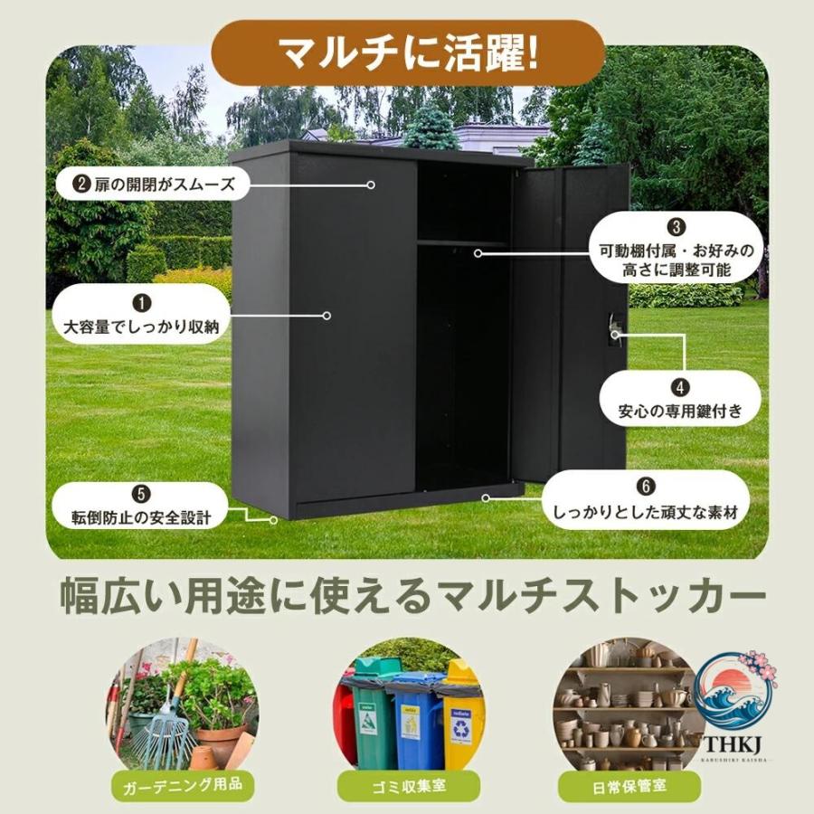 可動棚2個付き 物置 屋外 大型物置 戸外収納庫 屋外収納庫 屋外収納 