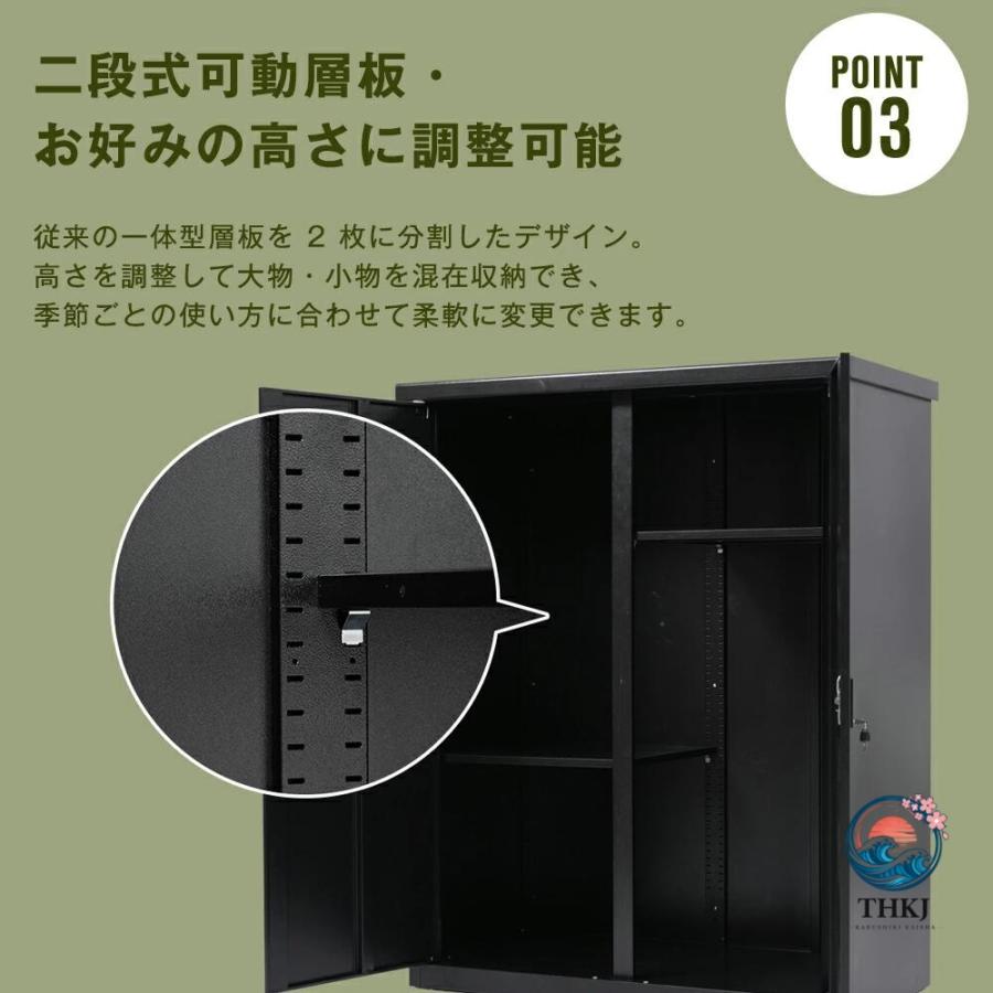 可動棚2個付き 物置 屋外 大型物置 戸外収納庫 屋外収納庫 屋外収納 
