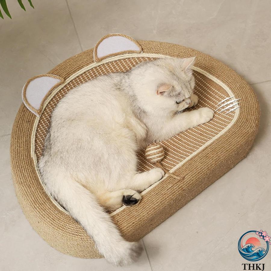猫用爪とぎ 猫用爪とぎベッド 家具破壊防止 運動不足改善 寂しさ解消 猫おもちゃ THKJ 猫ソファー 家具プロテクター 爪とぎボード 両面使える 四季対応_1