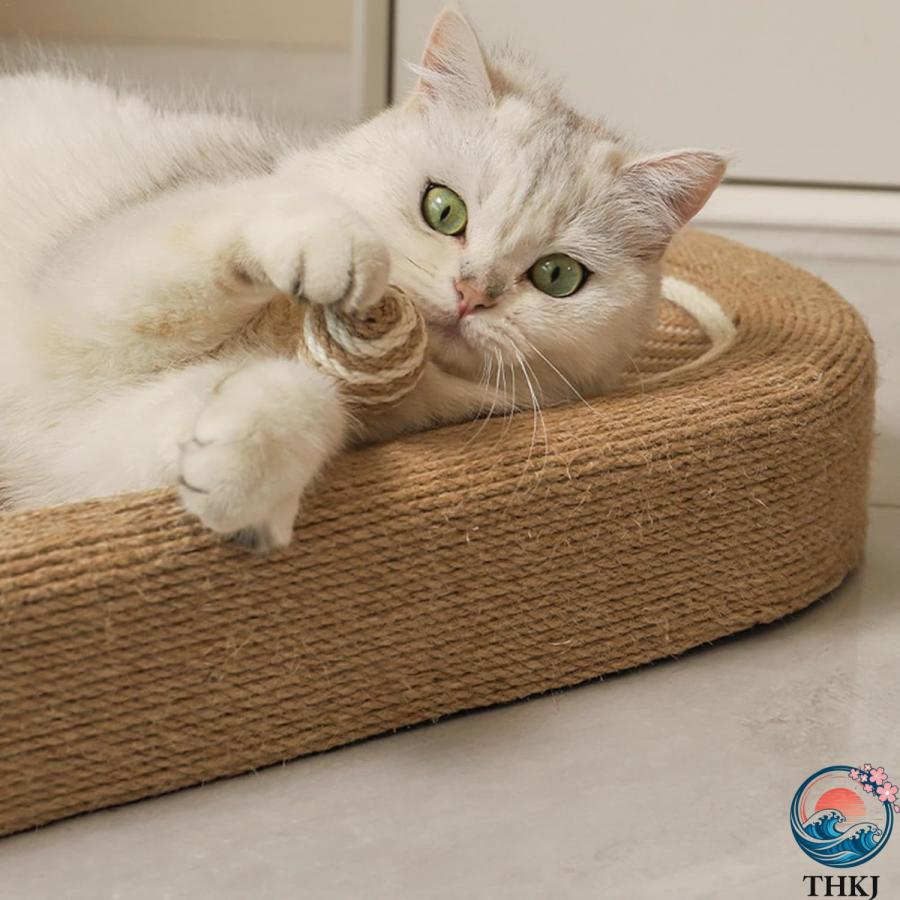 猫用爪とぎ 猫用爪とぎベッド 家具破壊防止 運動不足改善 寂しさ解消 猫おもちゃ THKJ 猫ソファー 家具プロテクター 爪とぎボード 両面使える 四季対応_2