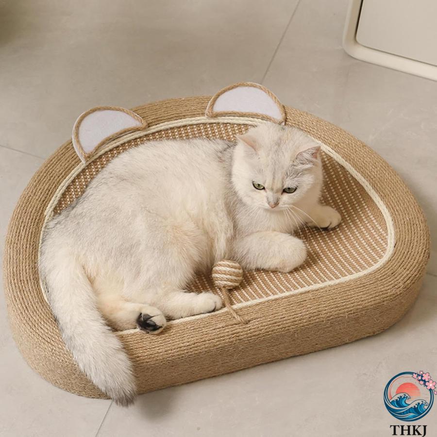 猫用爪とぎ 猫用爪とぎベッド 家具破壊防止 運動不足改善 寂しさ解消 猫おもちゃ THKJ 猫ソファー 家具プロテクター 爪とぎボード 両面使える 四季対応_8