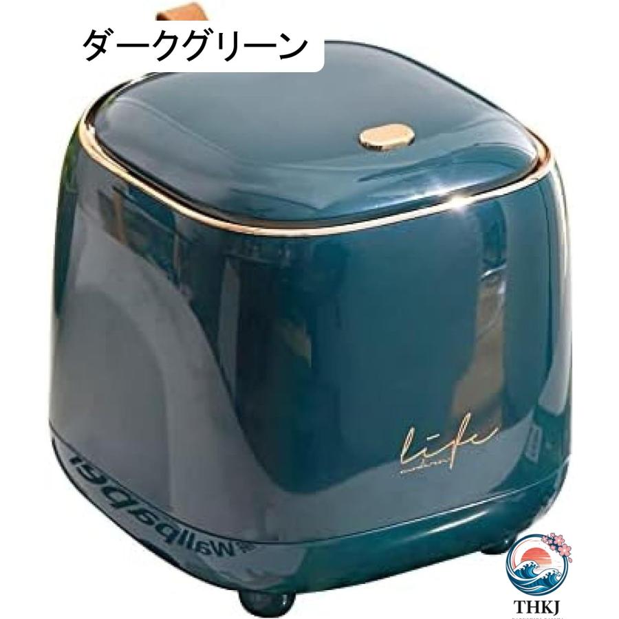 卓上ごみ箱 蓋付きゴミ箱 小さい ゴミ箱 ふた付き ゴミ袋隠せる ダストボックス THKJ かわいい くず入れ ミニゴミ箱 化粧台 オフィス 洗面台 すっきり収納_8
