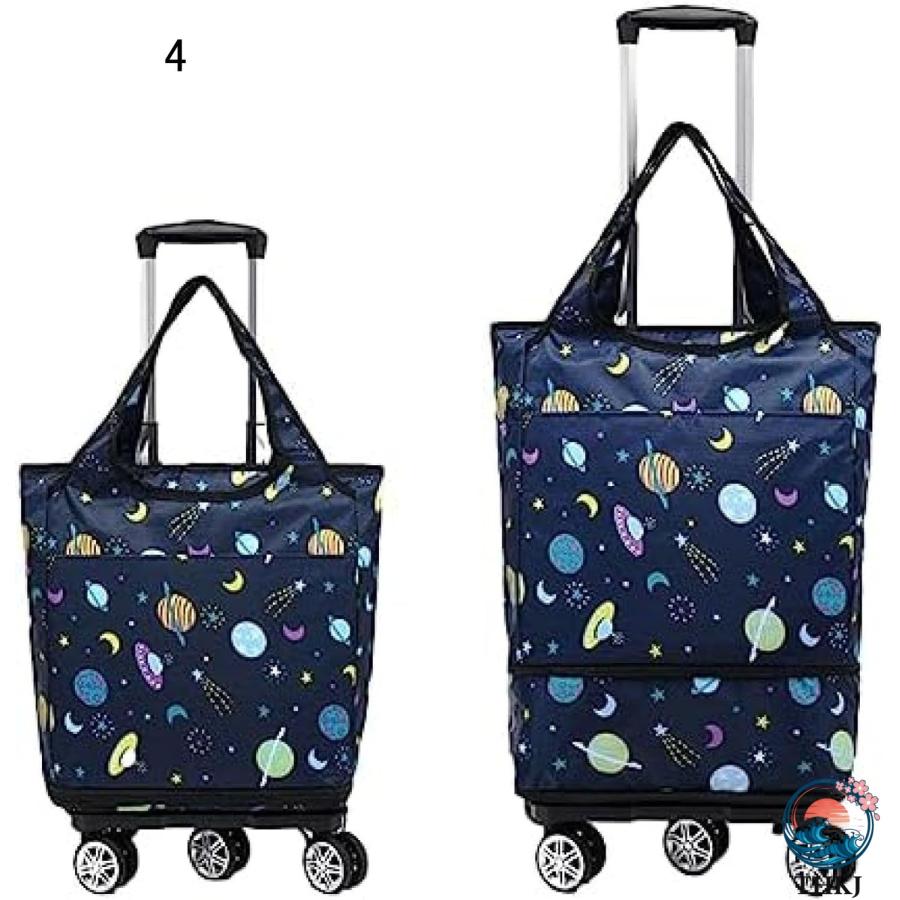 ショッピングカート 買い物キャリー 拡張可能 保冷保温 2way 両用 キャスターケース THKJ 撥水 ショルダーバッグ 買い物カート 折りたたみ 高齢者 静音 軽量の画像