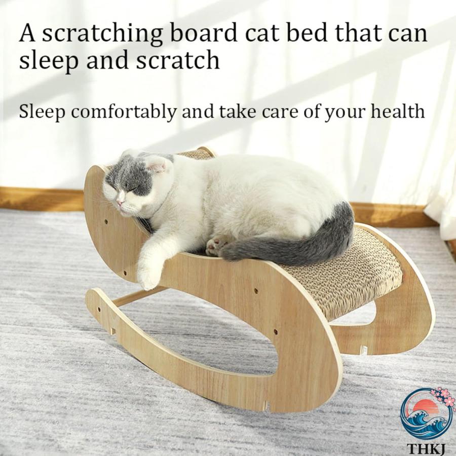 猫用爪とぎポスト 段ボール製のデザイン製品 ラウンジ ベッド 犬小屋 THKJ ジム 爪とぎポストとして最適 完全にリサイクル可能 a set お手入れ簡単 実用的の画像