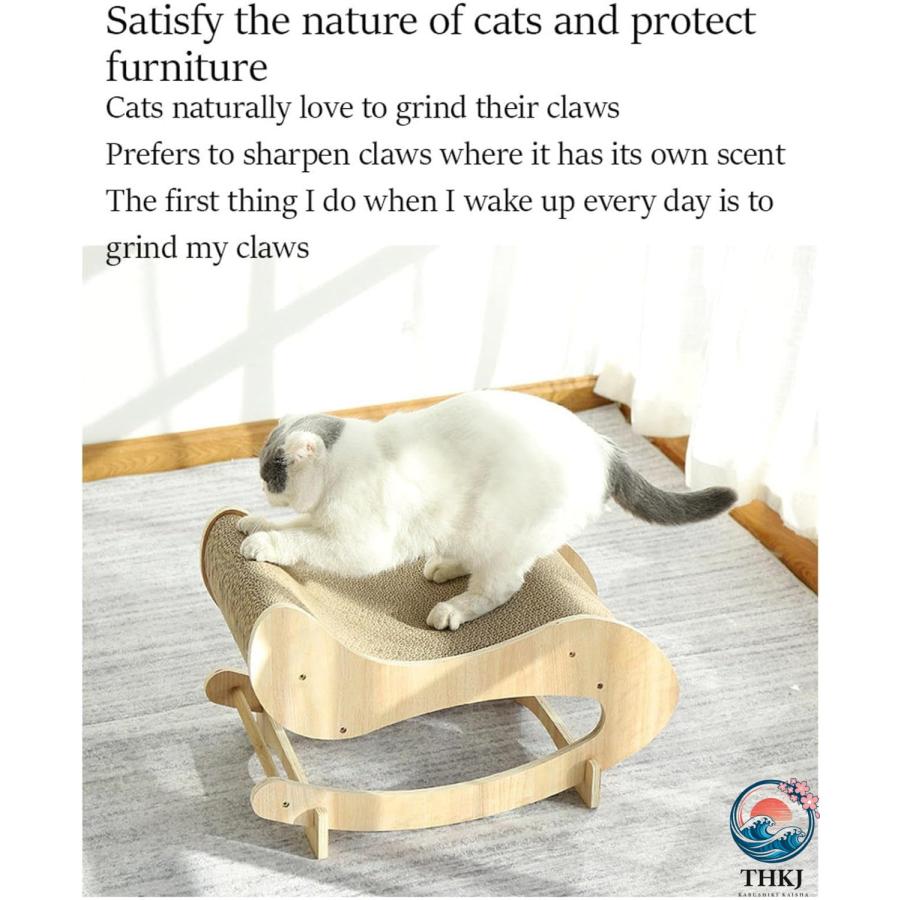 猫用爪とぎポスト 段ボール製のデザイン製品 ラウンジ ベッド 犬小屋 THKJ ジム 爪とぎポストとして最適 完全にリサイクル可能 a set お手入れ簡単 実用的の画像