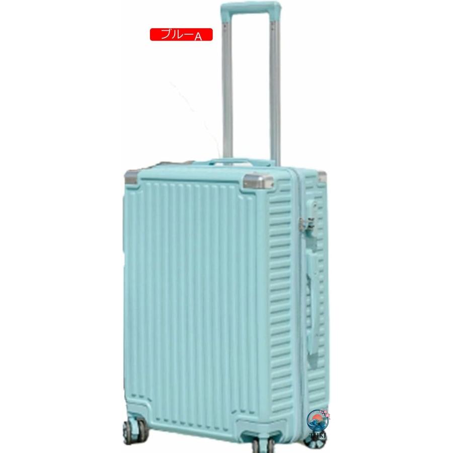 スーツケース キャリーケース 45L キャリーバッグ ファスナー式 超軽量 大型 THKJ 耐衝撃 静音 ダブルキャスター 360度回転 旅行 ビジネス 出張 ホワイトの画像