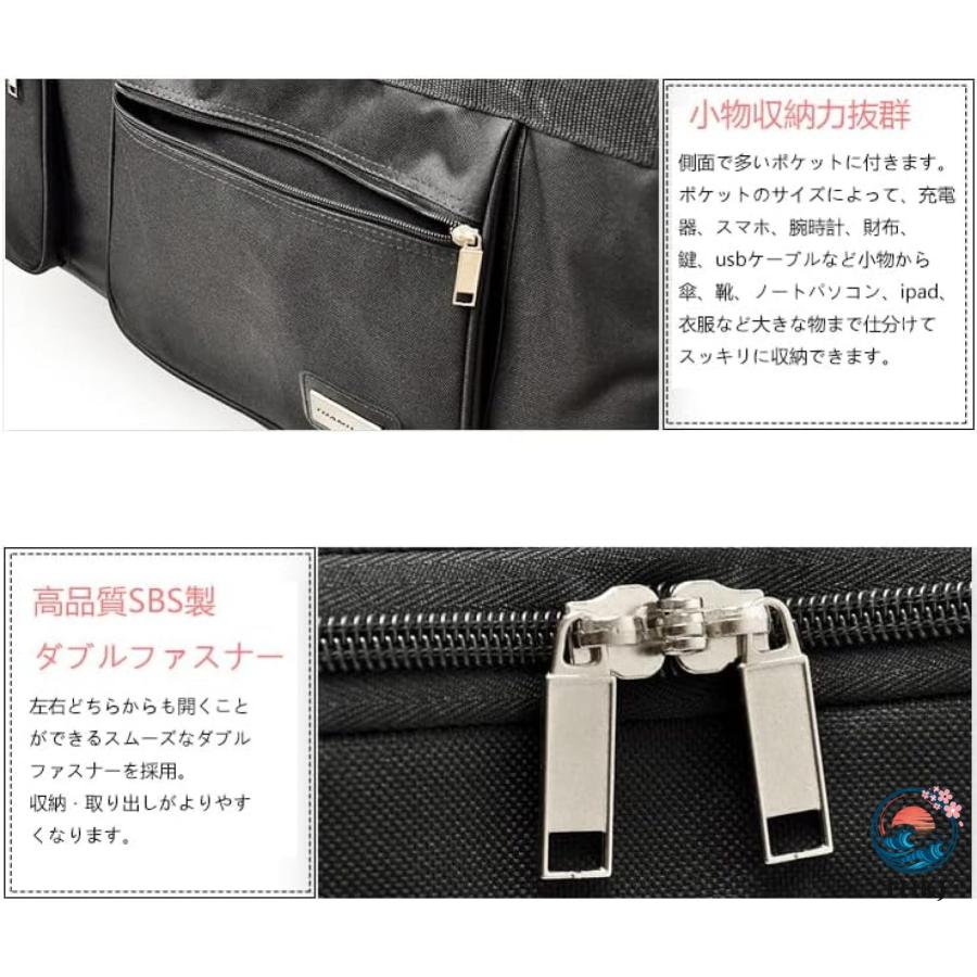 スーツケース ボストンキャリー 2way キャスターバッグ 120L キャリーバッグ THKJ 折りたたみ 大容量 3輪 撥水加工 トロリーバッグ メンズ レディース 旅行の画像