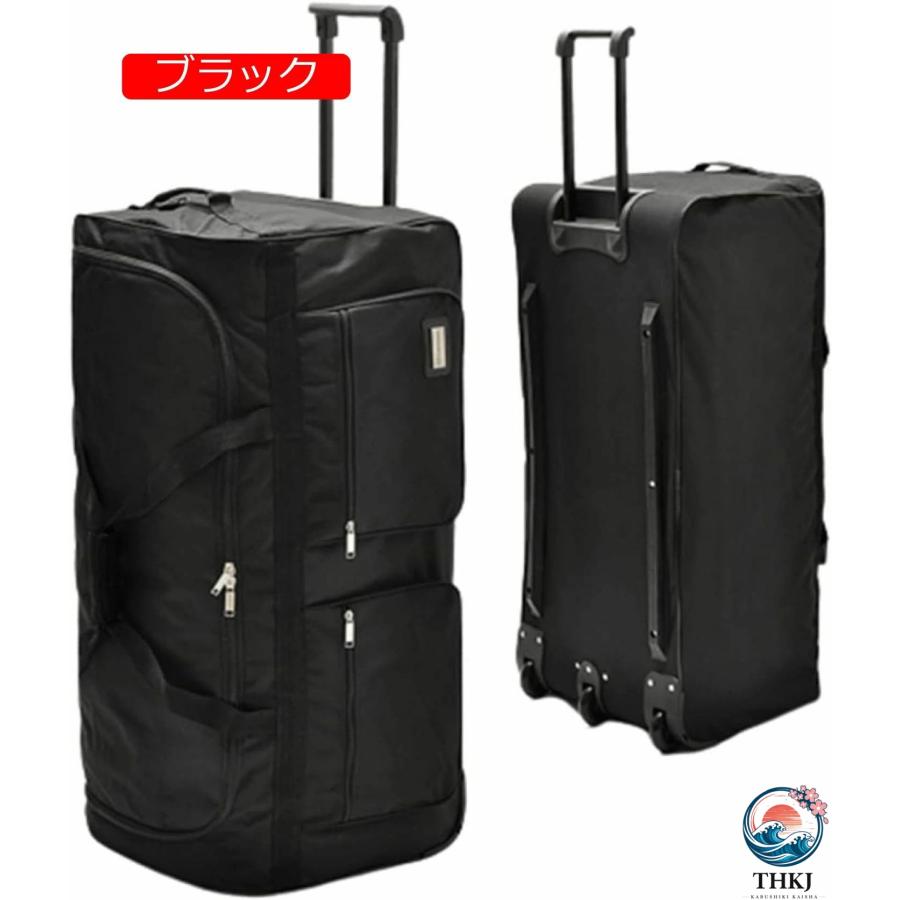 スーツケース ボストンキャリー 2way キャスターバッグ 120L キャリーバッグ THKJ 折りたたみ 大容量 3輪 撥水加工 トロリーバッグ メンズ レディース 旅行の画像