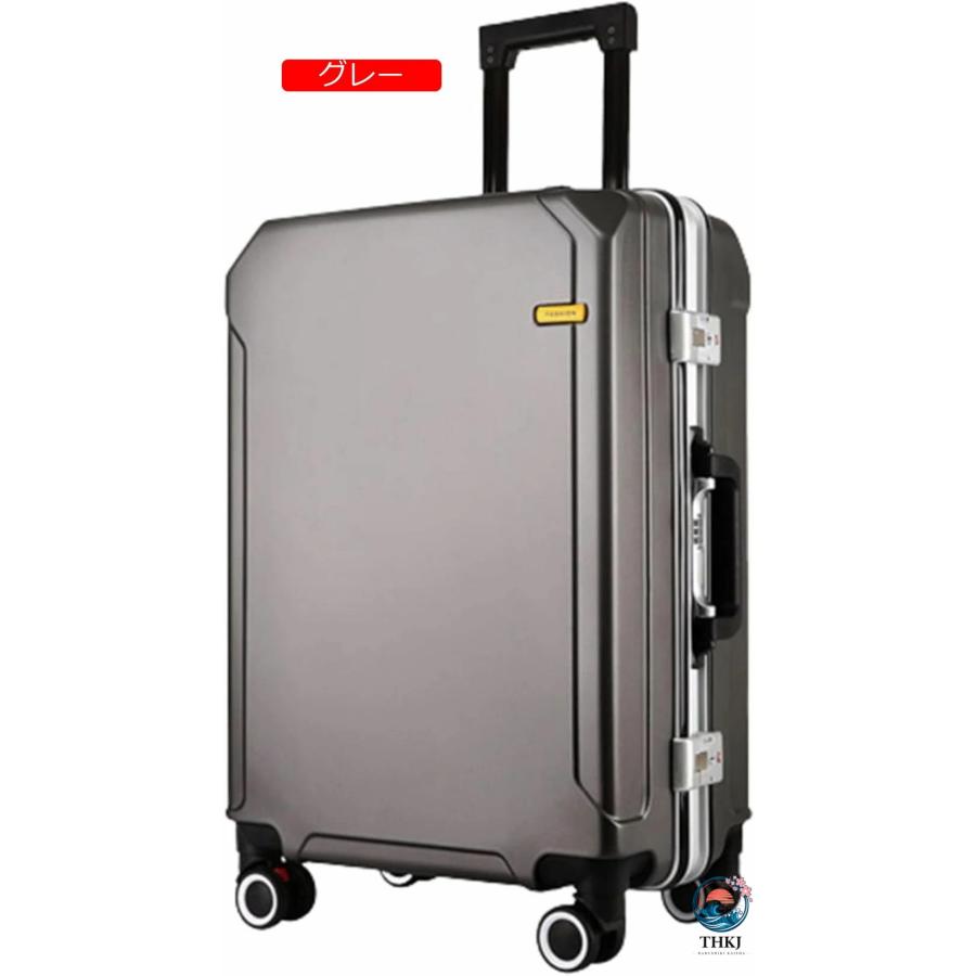 スーツケース キャリーケース 45L キャリーバッグ USB充電口 TSAロック搭載 アルミフレーム THKJ 超軽量 大型 耐衝撃 静音 ダブルキャスター 360度回転 旅行の画像