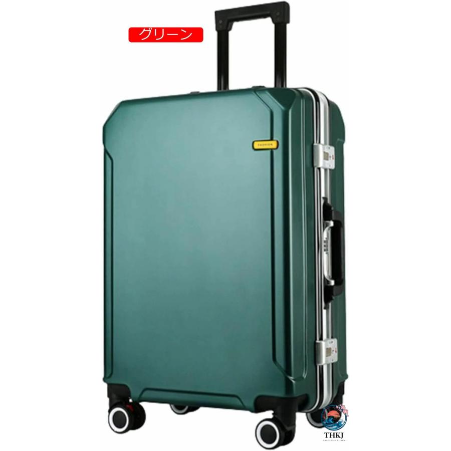 スーツケース キャリーケース 45L キャリーバッグ USB充電口 TSAロック搭載 アルミフレーム THKJ 超軽量 大型 耐衝撃 静音 ダブルキャスター 360度回転 旅行の画像