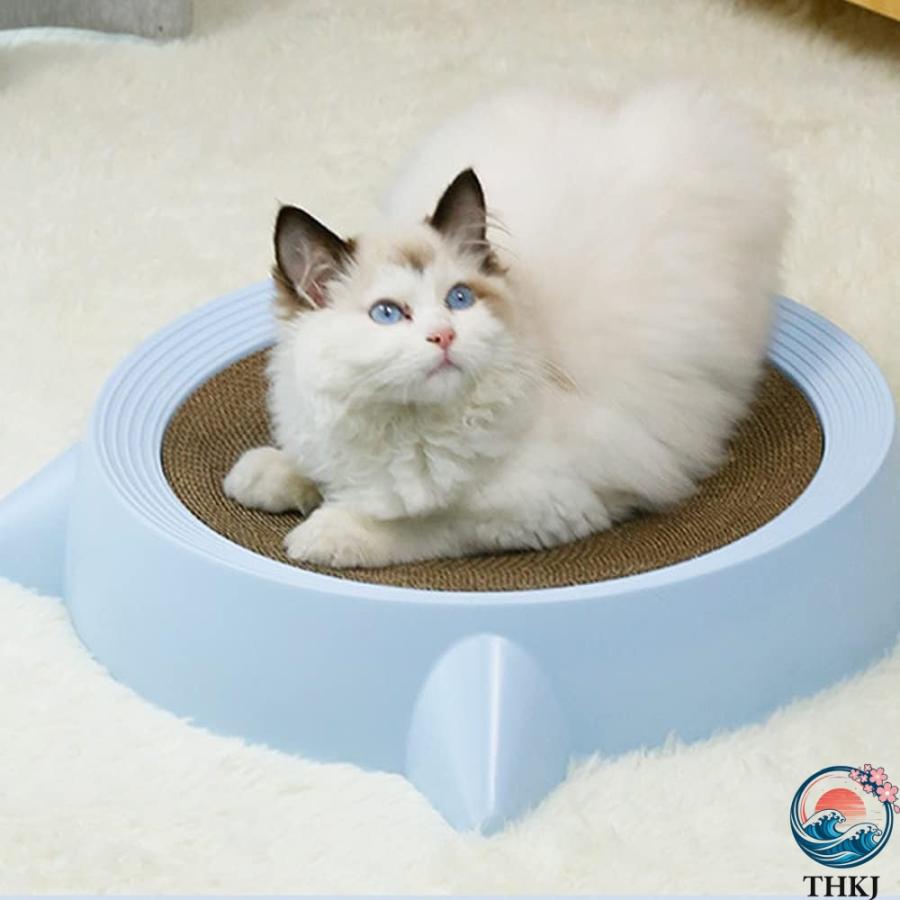 りな 猫用 爪とぎ つめとぎ ボウル型 猫爪研ぎ 高密度 耐久 家具傷防止 猫爪磨き THKJ 取替 ひっかき対策 省スペース かわいい 猫の耳 猫爪とぎ用品 家具保護の画像