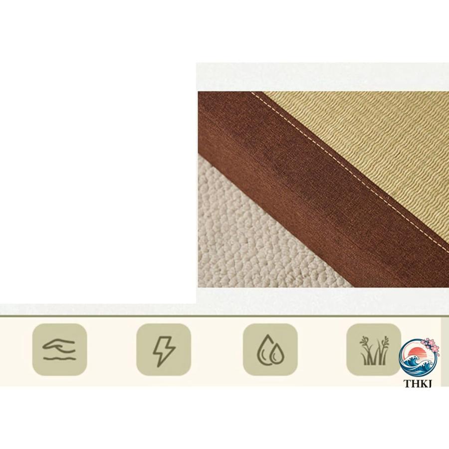 座椅子 和室 背もたれクッション付き 竹製 省スペース ローチェア 天然草 低い THKJ 取り付けが簡単 耐摩耗性 汚れに強い 出窓 ルームチェア ゲームソファ おの画像