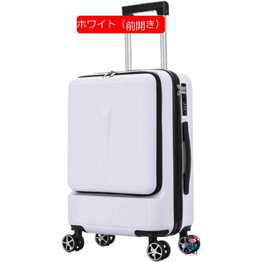 スーツケース キャリーケース 60L フロントオープン キャリーバッグ フロントポケット THKJ ファスナー式 超軽量 大型 耐衝撃 静音 ダブルキャスター 360度回の画像