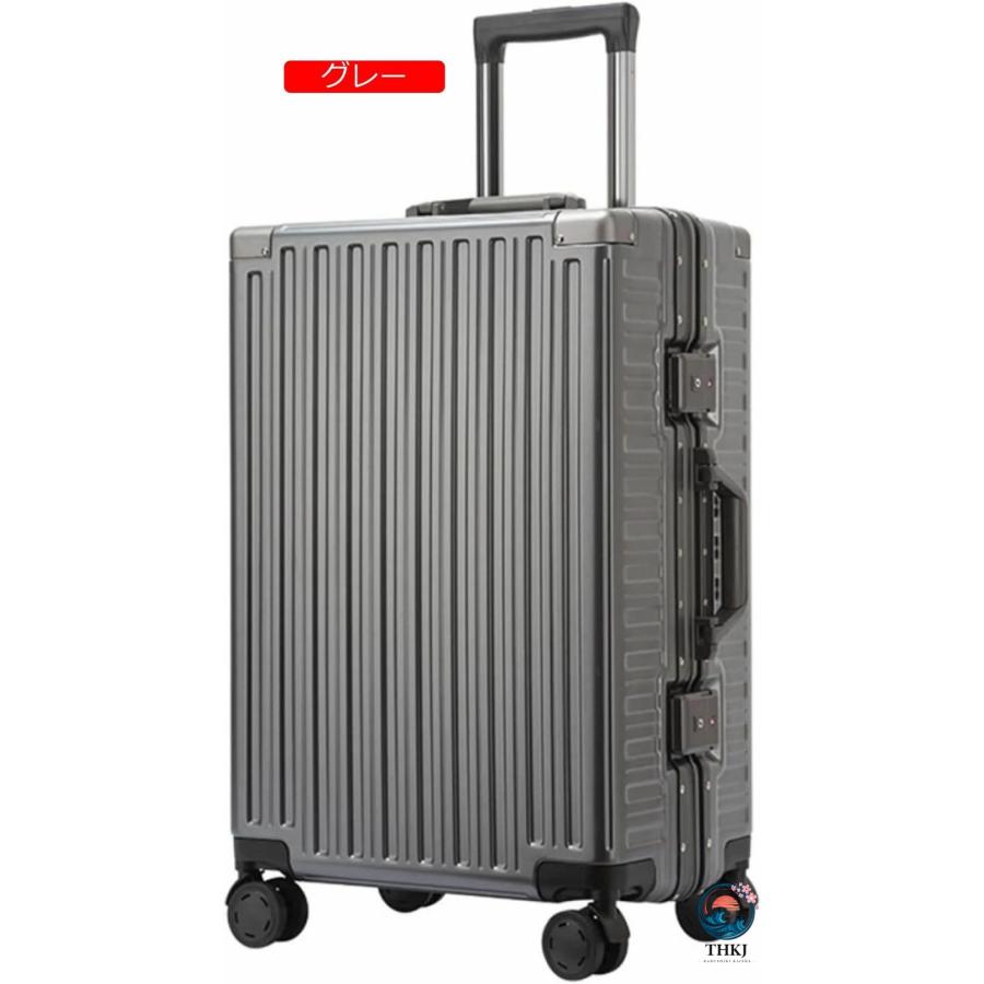 スーツケース キャリーケース 60L キャリーバッグ TSAロック搭載 アルミフレーム THKJ 超軽量 大型 耐衝撃 静音 ダブルキャスター 360度回転 旅行 ビジネスの画像
