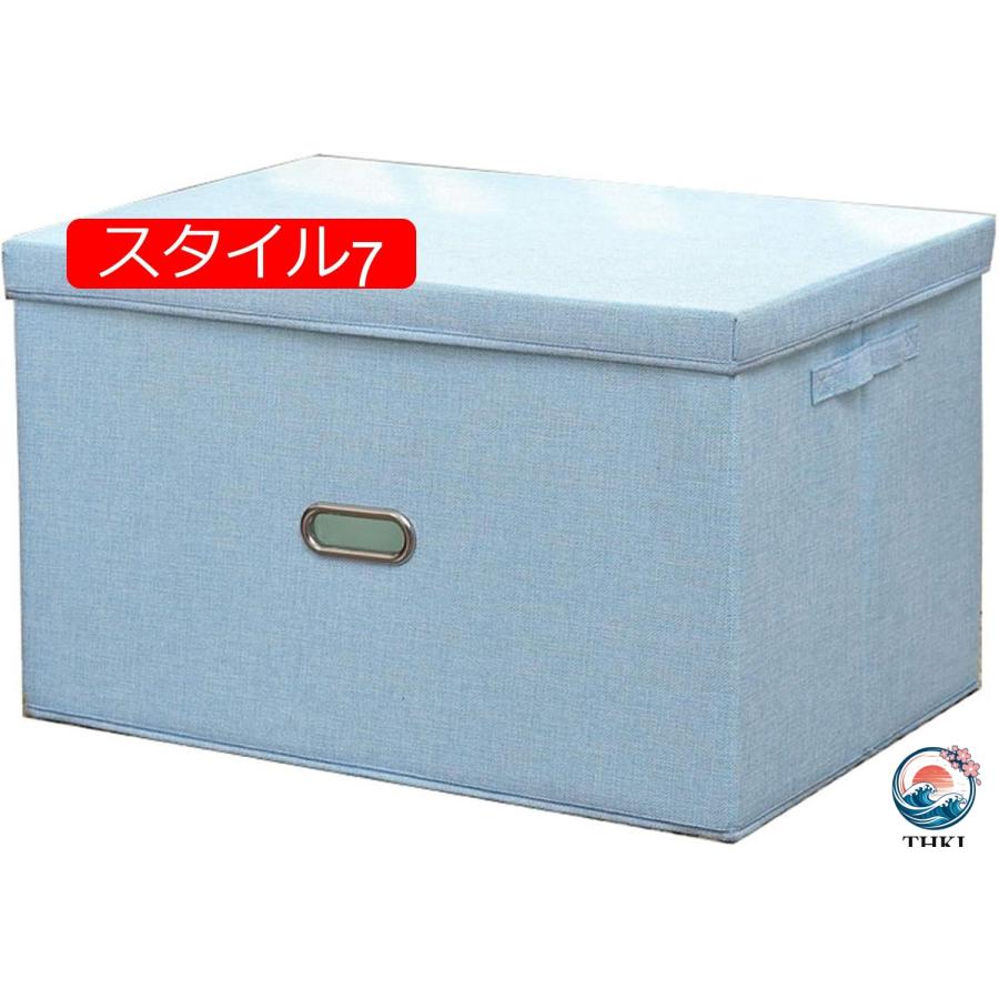 9 収納ボックス ふた付き 収納ケース スタイル3 衣類 スペース活用 折り畳み THKJ 湿気防止 防塵 防湿 防水 持ち手 分類収納 羽毛布団 M*4 布団 ベッド下の画像