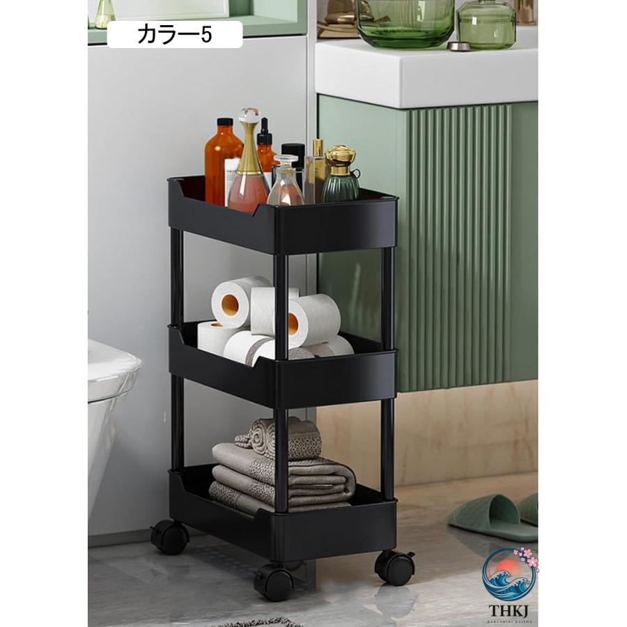 キッチンワゴン ワゴン キャスター付きワゴン 収納カート カラー12 大容量 THKJ 1 組立簡単 おしゃれ キャスター付き 調味料ワゴン ベビーワゴン おしの画像