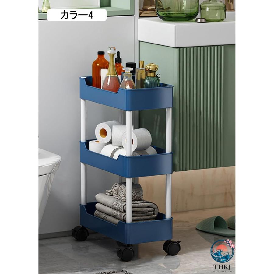 キッチンワゴン ワゴン キャスター付きワゴン 収納カート カラー12 大容量 THKJ 1 組立簡単 おしゃれ キャスター付き 調味料ワゴン ベビーワゴン おしの画像