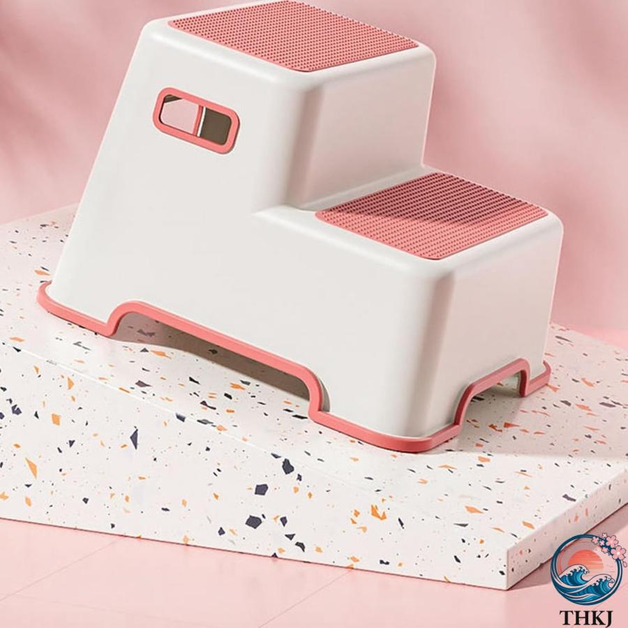 踏み台 プラスチック製 子供 ステップ台 スイカレッド 可愛い 2段 キッズ トイレ踏み台 THKJ ステップスツール 子供用スツール ベビー用 足置き台 洗面所_3
