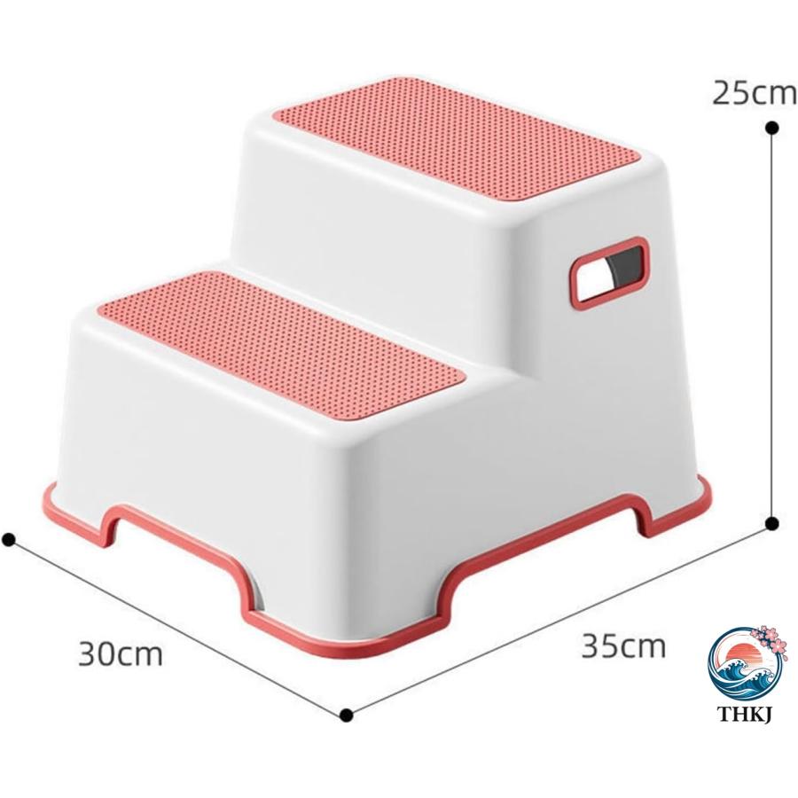 踏み台 プラスチック製 子供 ステップ台 スイカレッド 可愛い 2段 キッズ トイレ踏み台 THKJ ステップスツール 子供用スツール ベビー用 足置き台 洗面所_5