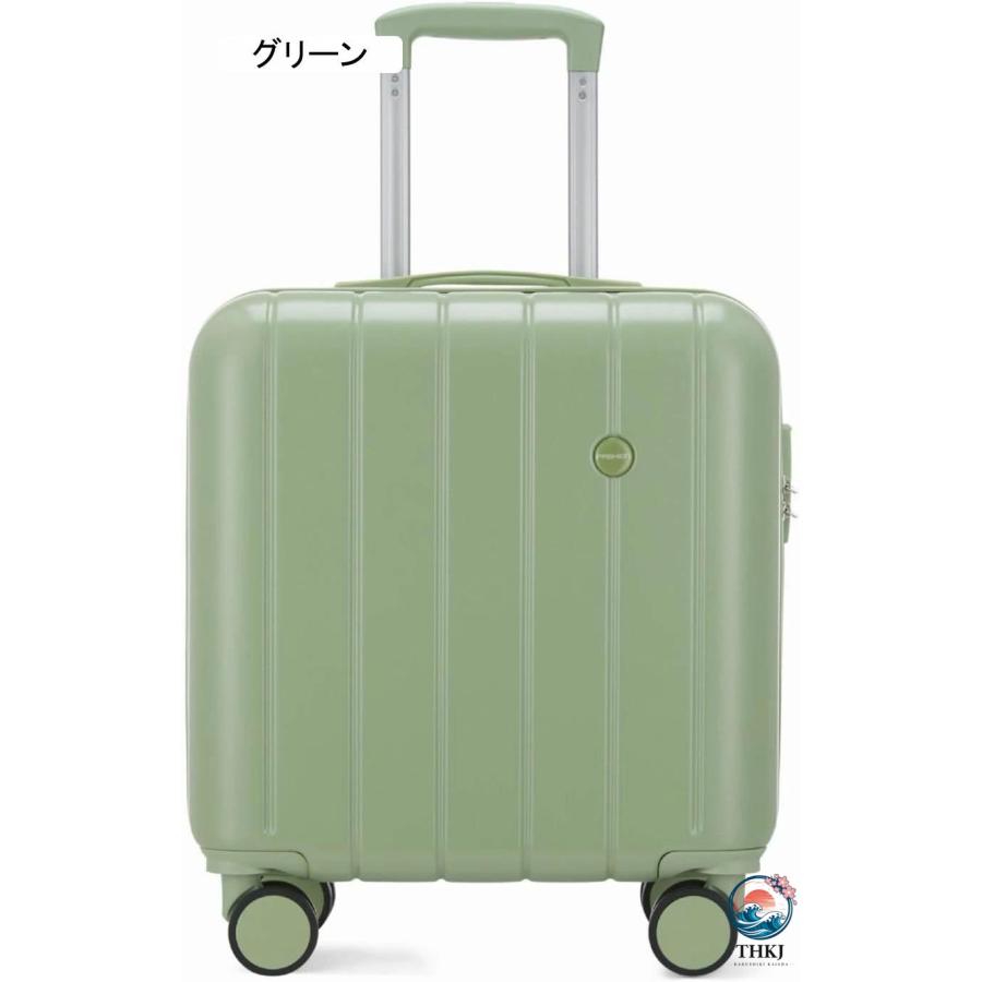 スーツケース 小型 ファスナー式 機内持込可 トランクケース 旅行カバン ビジネス THKJ 出張 キャリーケース 静音ダブルキャスター 360度回転 超軽量 耐衝撃の画像