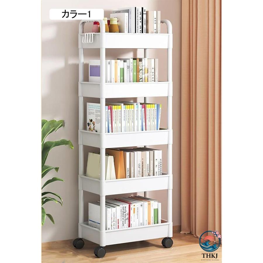 キッチンワゴン 隙間収納 スリム キッチンラック 1 収納棚 収納ラック 収納カート THKJ キャスター付き おしゃれ 小物収納 台所 浴室 小物 食品 調味料の画像