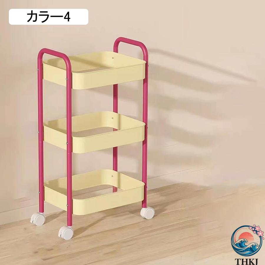 収納カート キッチンワゴン キャスターワゴン耐荷重 キッチンカート 移動楽々 THKJ オフィスワゴン 隙間 デスク下 洗濯室収納 1 調味料ワゴン ベビーワゴンの画像