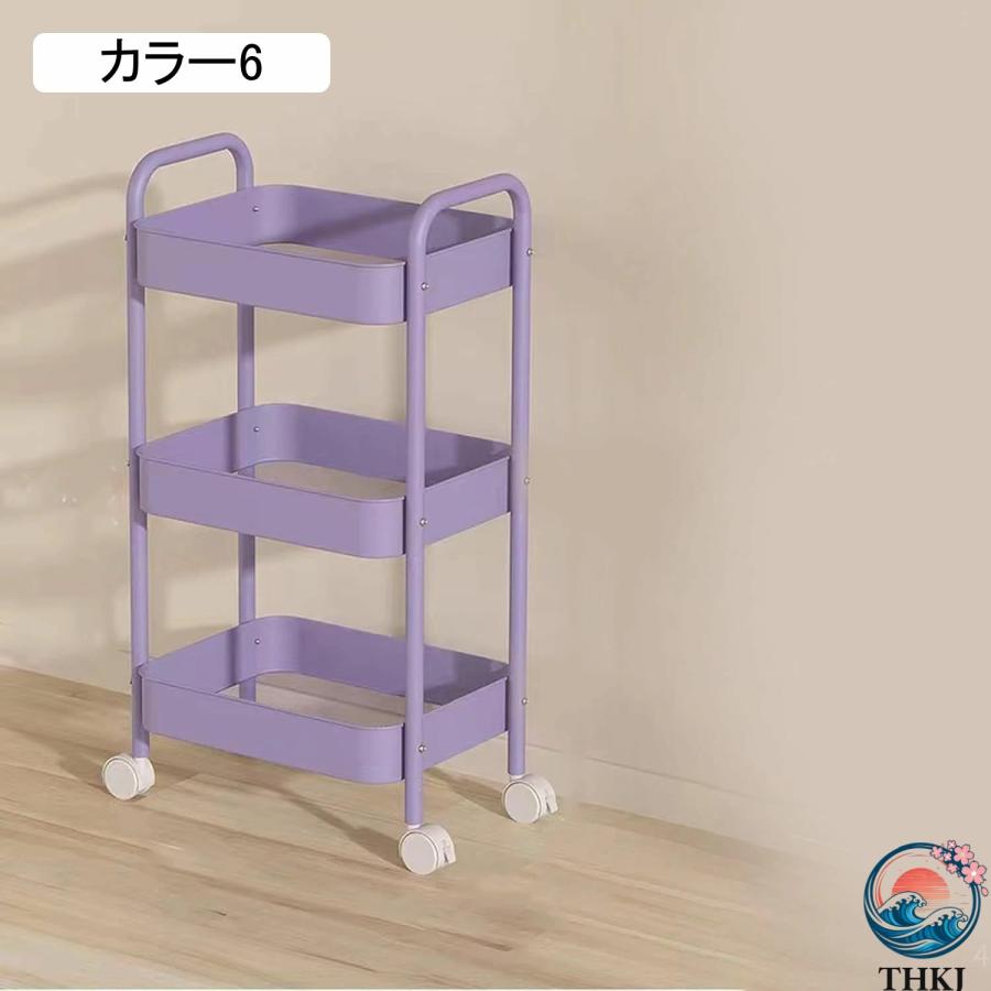 収納カート キッチンワゴン キャスターワゴン耐荷重 キッチンカート 移動楽々 THKJ オフィスワゴン 隙間 デスク下 洗濯室収納 1 調味料ワゴン ベビーワゴンの画像