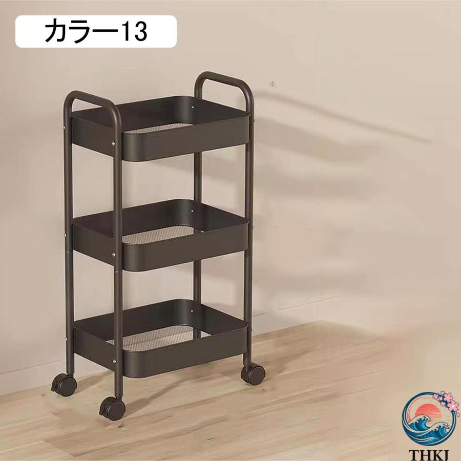 収納カート キッチンワゴン キャスターワゴン耐荷重 キッチンカート 移動楽々 THKJ オフィスワゴン 隙間 デスク下 洗濯室収納 1 調味料ワゴン ベビーワゴンの画像