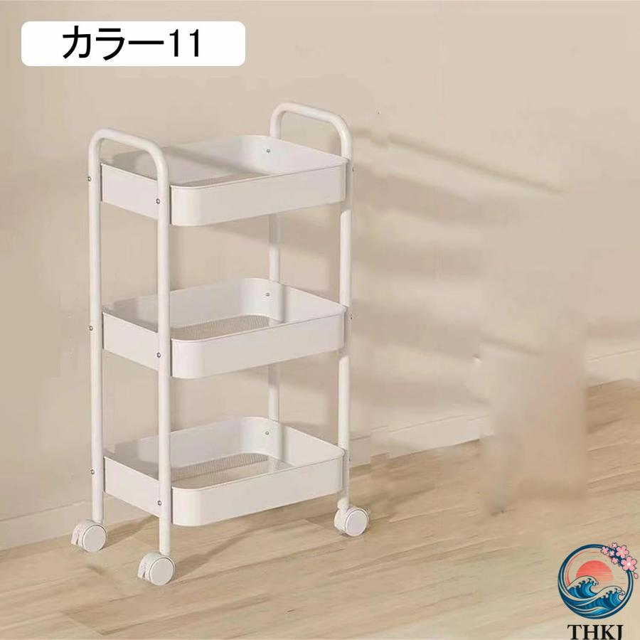 収納カート キッチンワゴン キャスターワゴン耐荷重 キッチンカート 移動楽々 THKJ オフィスワゴン 隙間 デスク下 洗濯室収納 1 調味料ワゴン ベビーワゴンの画像