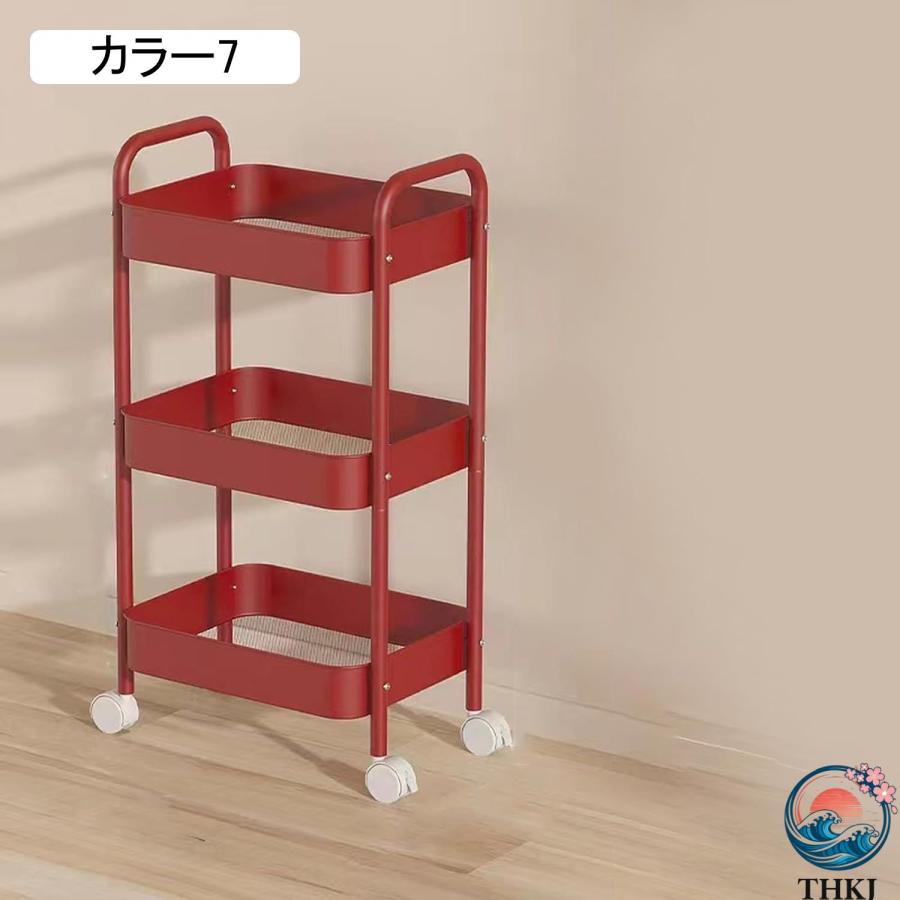 収納カート キッチンワゴン キャスターワゴン耐荷重 キッチンカート 移動楽々 THKJ オフィスワゴン 隙間 デスク下 洗濯室収納 1 調味料ワゴン ベビーワゴンの画像