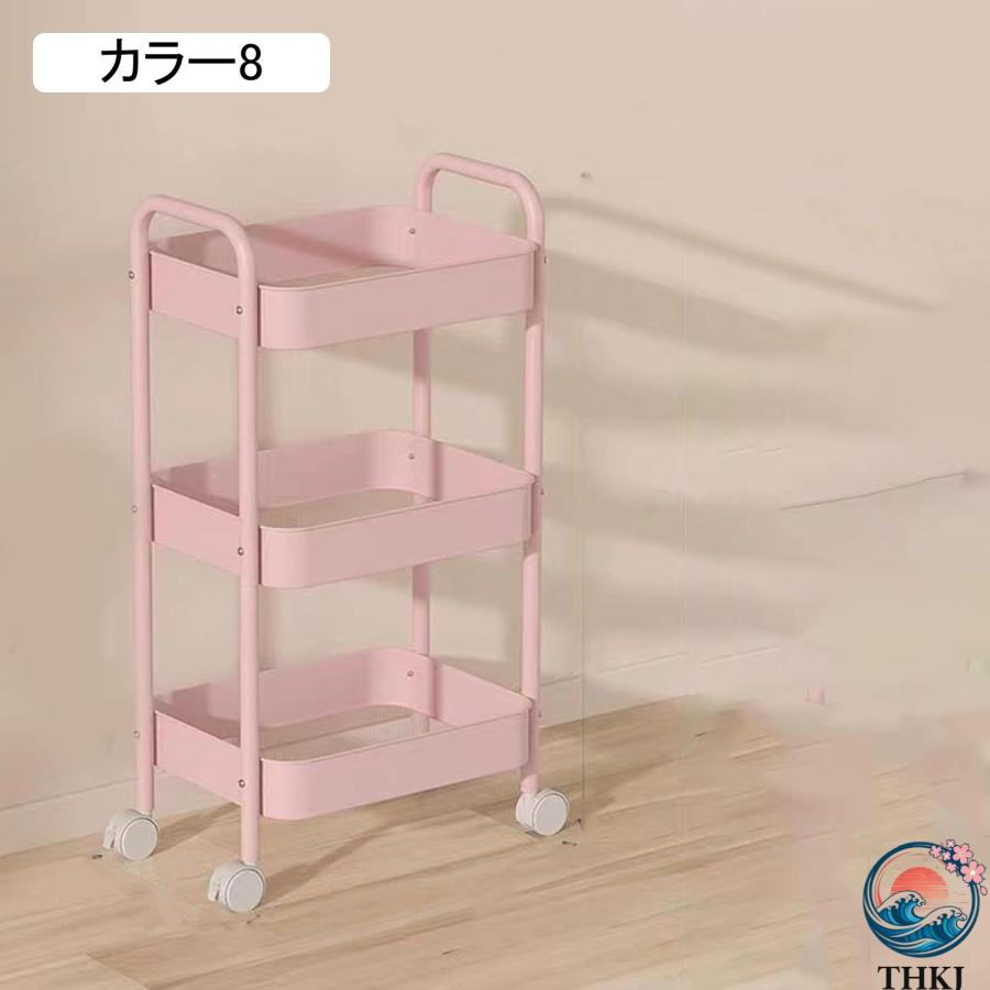 収納カート キッチンワゴン キャスターワゴン耐荷重 キッチンカート 移動楽々 THKJ オフィスワゴン 隙間 デスク下 洗濯室収納 1 調味料ワゴン ベビーワゴンの画像