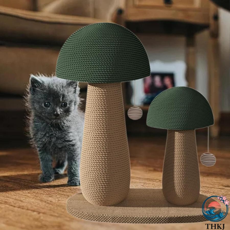 猫用爪とぎポスト サイザルロープポスト インタラクティブ猫用おもちゃ THKJ 爪とぎボード 猫用爪とぎ 猫用 子猫用 お手入れ簡単 お世話が快適 便利グッズの画像