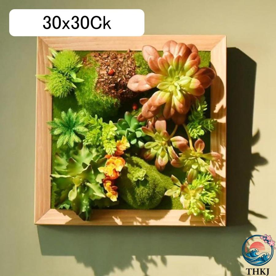 人工観葉植物 多肉植物 装飾フレーム 北欧風 壁掛け 立体壁掛け緑化 フェイクグリーン THKJ フェイク植物 造花 屋外 オフィス インテリア インテリアグリーン_15