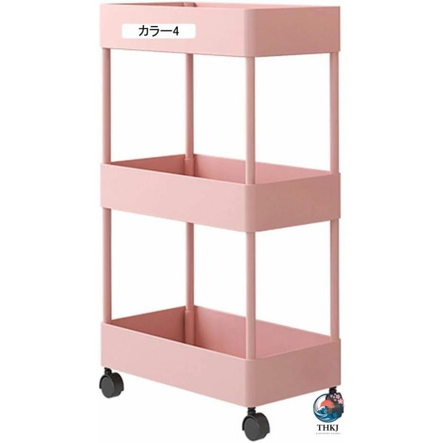 キッチンワゴン スライド式 隙間収納 1 スリムワゴン キャスター付き キッチン THKJ 収納 洗面所 収納ラック 調味料棚 ラック 洗濯機横 冷蔵庫横 カラー4_10