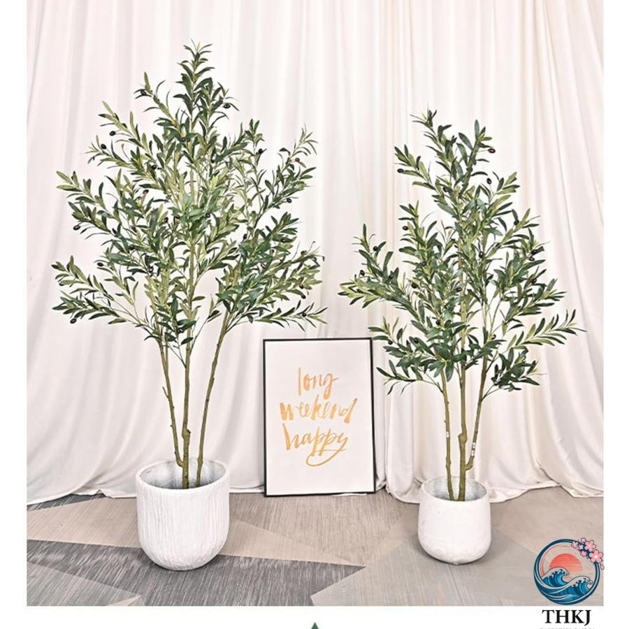 人工観葉植物 オリーブの木 フェイクグリーン フェイク植物 造花 インテリア雑貨 THKJ ウェディングセンターピース 大型 グリーナリーライフ プレゼントの画像