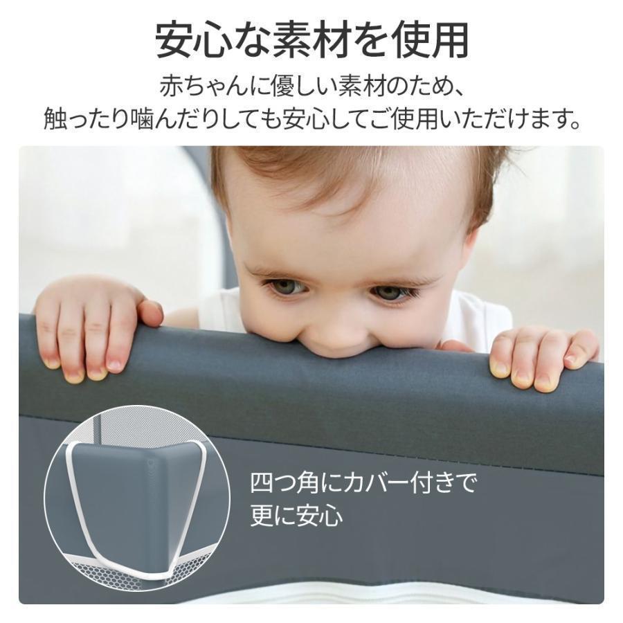 ベビーサークル 大型 約180×150cm メッシュ 大きい ハイタイプ 扉付き THKJ プレイヤード ベビーゲート ベビー フェンス サークル 滑り止め おすすめ商品_1